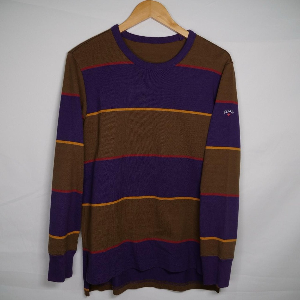 NOAH L/S Multicolor Striped Rugby Pullover